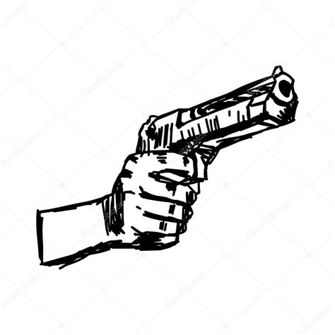 Hand Holding Gun Drawing At Getdrawings Free Download