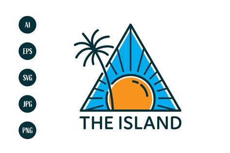 Triangle Shape Island Logo Design Graphic By Sabavector · Creative Fabrica