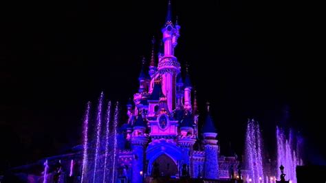 Lillumination Du Chateau De Disneyland Paris 4k Youtube