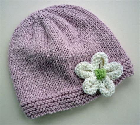 Knit Hat With Flower Patterns A Knitting Blog