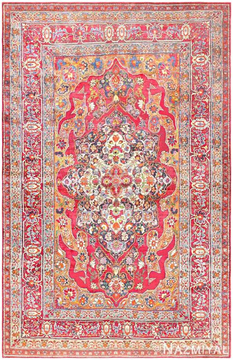 Antique Silk Persian Kerman Rug 47150 Nazmiyal