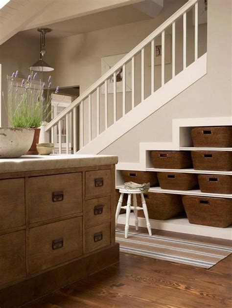 Reclaim Wasted Space Under A Staircase For Storage Wide Trim Molding