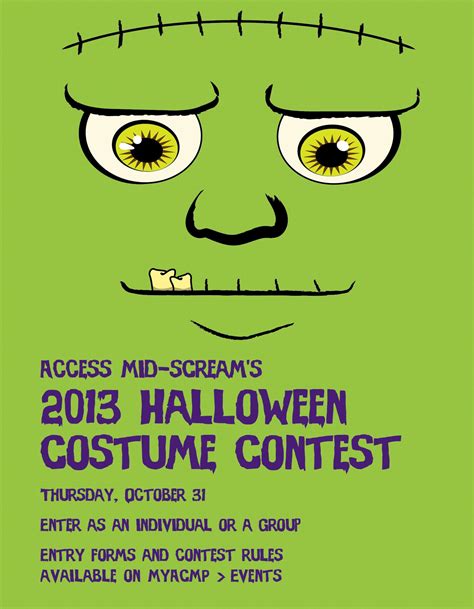 Halloween Company Costume Contest Poster Type Typography Design