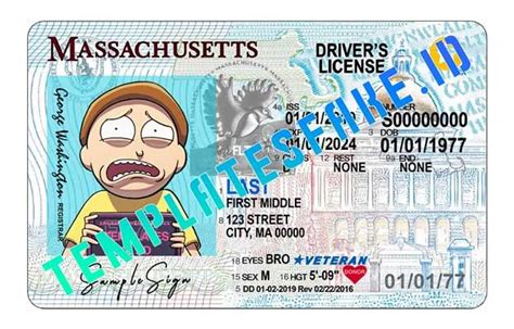 Massachusetts Usa Driver License Psd Template In 2021 Drivers License