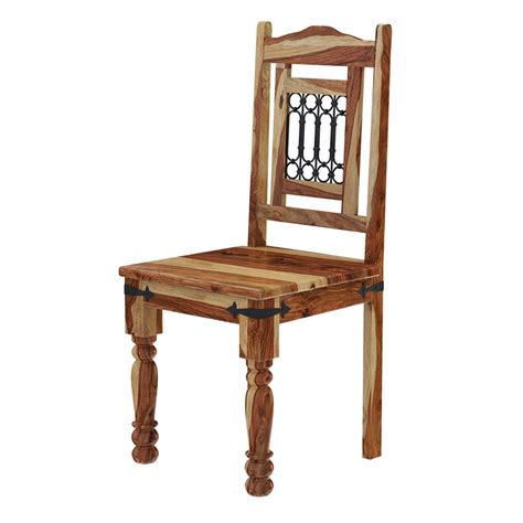 Their avenir solid wood dining chair is a perfect fit for almost any occasion. Peoria Solid Wood & Wrought Iron Rustic Kitchen Dining Chair