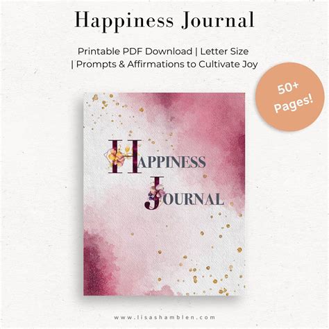 Happiness Journal Reflection Journal Inspirational Quotes Etsy