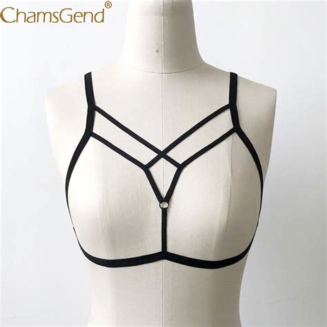 Chamsgend Bras Sexy Women Hollow Out Elastic Cage Bra Bandage Strappy Bra Bustier Top 80129 In