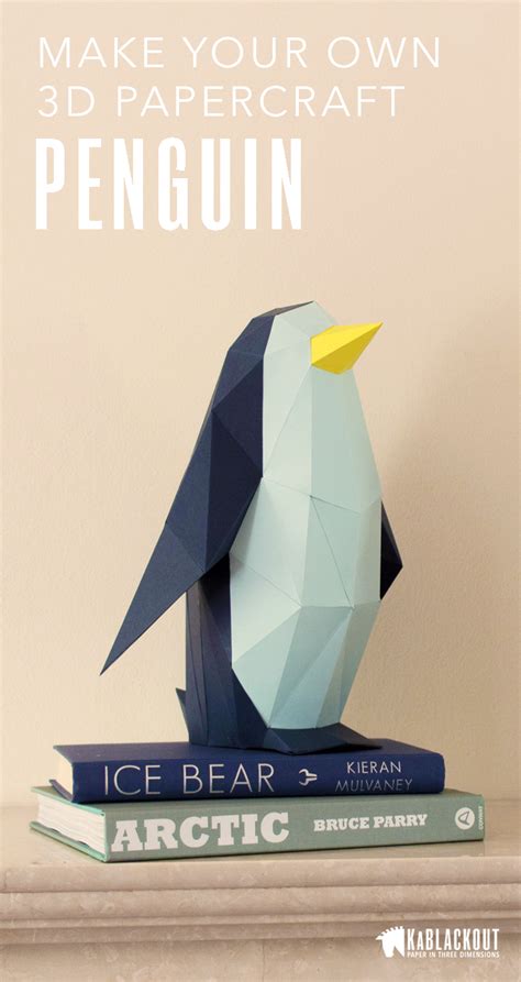 Penguin Papercraft Template Make Your Own Cute 3d Paper Penguin Model