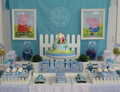 Peppa Y George Pig 1st Birthday Faustino Birthday Faustinos
