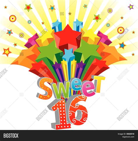 Funky Vector Sweet 16 Vector And Photo Free Trial Bigstock