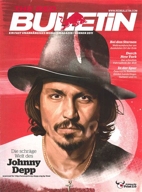 Johnny Depp Is On Cover Of The Red Bulletin An Austrian Magazine