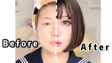 I Turned Myself Into A Anime Girl Makeup Tutorial By Vivekatt Youtube
