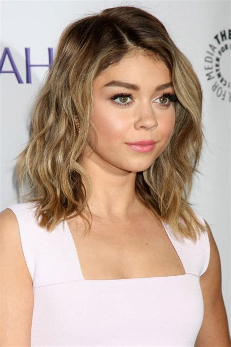 Sarah Hyland Wavy Light Brown Bob Hairstyle Steal Her Style