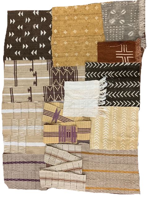 mudcloth-scraps-from-mali,-assorted-mud-cloth-scraps-set-of-12-african