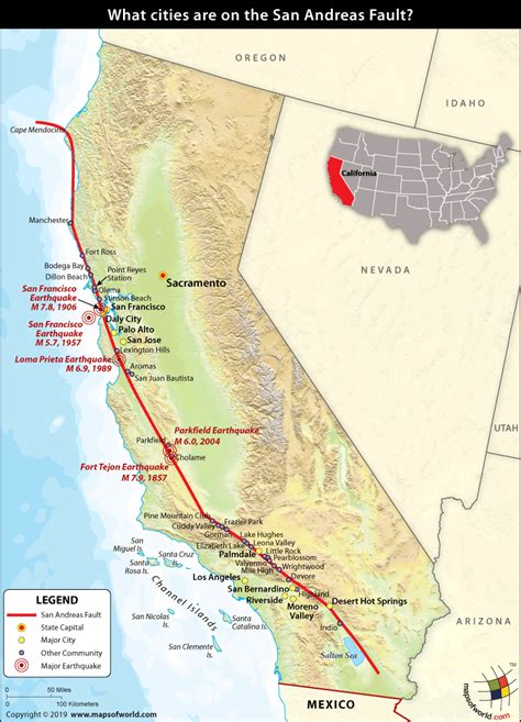 What Cities Are On The San Andreas Fault Answers