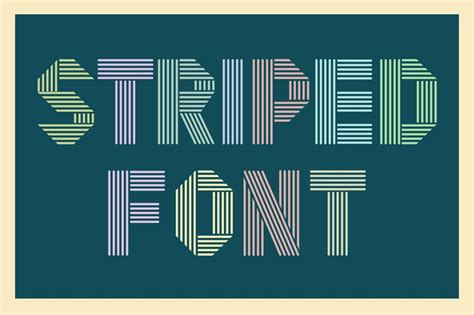 Striped Retro Font Illustrations Creative Market
