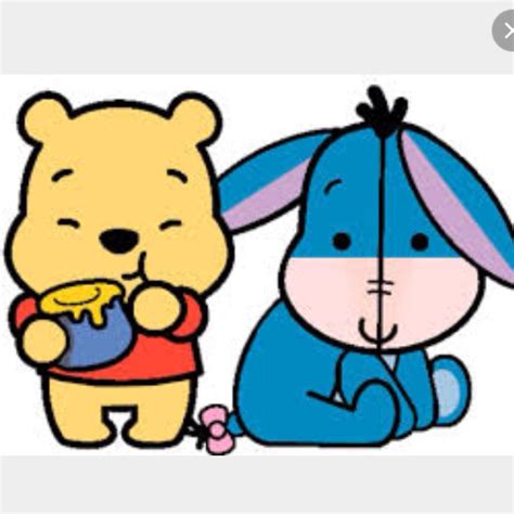 Winnie The Pooh And Eeo With Honey In Their Hands Cartoon Characters