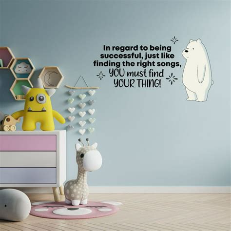 Must Find We Bare Bears Life Quote Cartoon Quotes Decors Wall Sticker