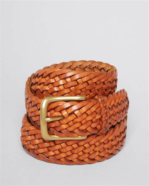 Ralph Lauren Collection Accessories Sportsman Braided Leather Belt In