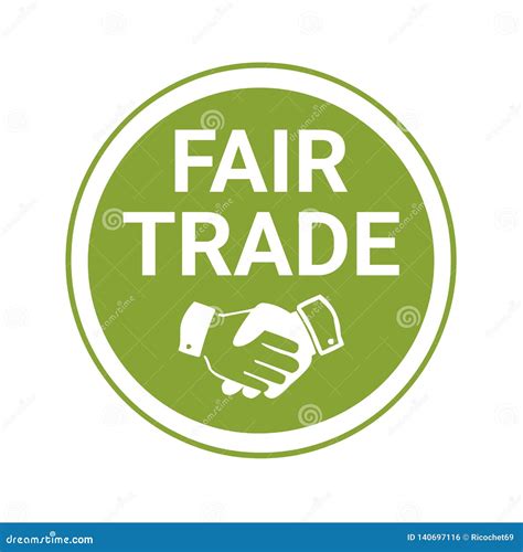 Fair Trade Sign And Label Stock Illustration Illustration Of Hand