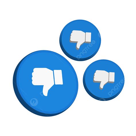 Social Media Button Vector Design Images 3d Social Media Dislike
