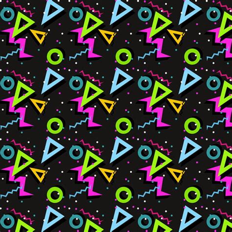 80s Abstract Shapes Funky Background Neon Bright Colors Background