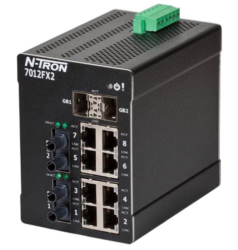 Red Lion N Tron Industrial Ethernet Switch 7012fxe2 St 15