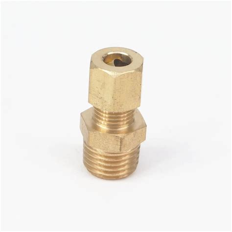 1 4 NPT Male X Fit 1 4 Tube OD Compression Union Brass Pipe Fitting