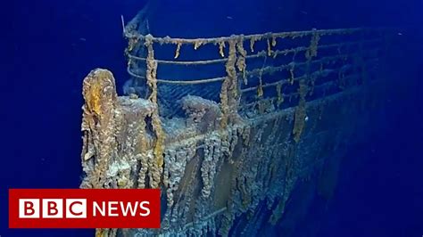Sub Dive Reveals Titanic Decay Bbc News Youtube