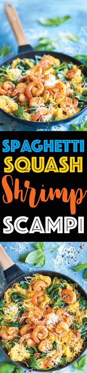 Shrimp Scampi Spaghetti Squash Damn Delicious