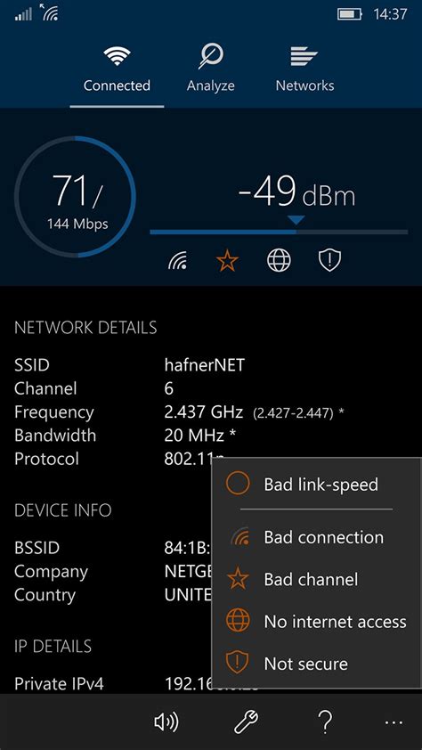It scans your surrounding for wifi networks and details their signal strength in comparison to your connection. WiFi Analyzer for Windows 10