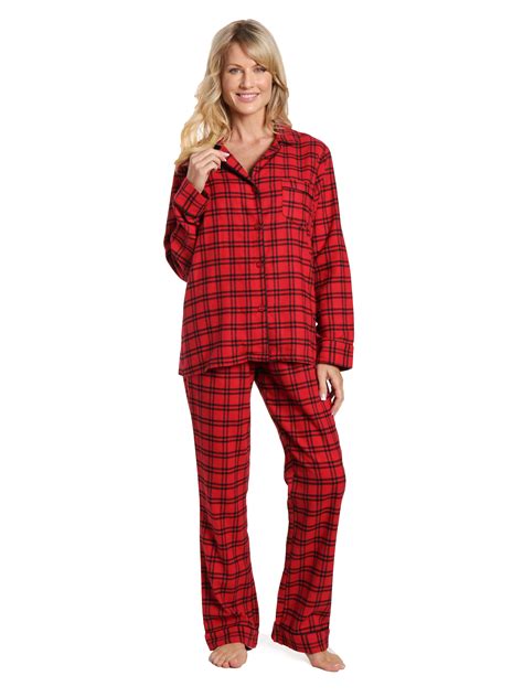 womens 100 cotton lightweight flannel pajama sleepwear set checks r flannelpeople
