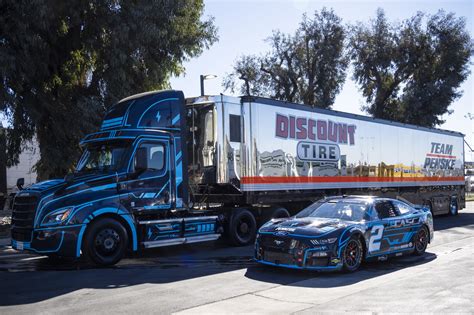 Team Penske Uses Fully Electric Semi Truck to Pull Austin Cindric's