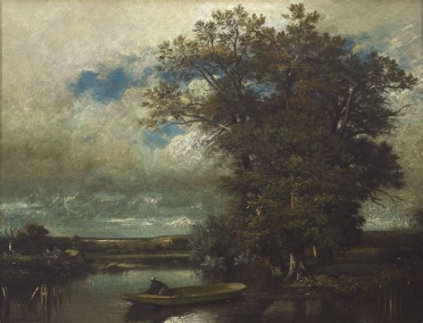 Jules Dupré Le Pêcheur Late 1860s Bodo Abstract Landscape Painting