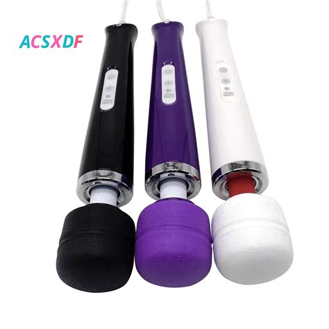 Acsxdf 10 Modes Strong Vibrating Magic Av Wand Massager Vibrator Stick Adult Sex Toys Erotic