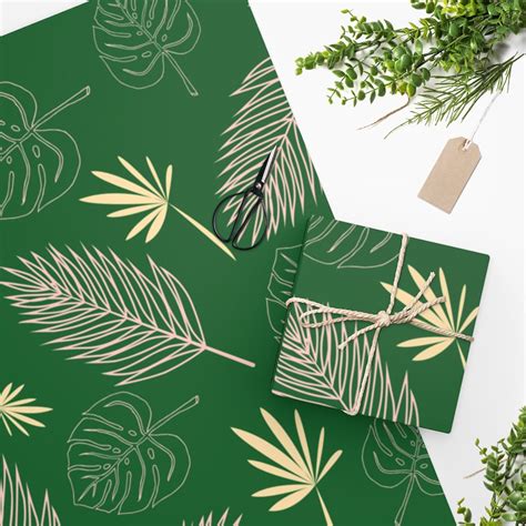 Tropical Plant Wrapping Paper Plant Mom T Party Supplies Etsy