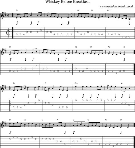 American Old Time Music Scores And Tabs For Guitar Whiskey Before