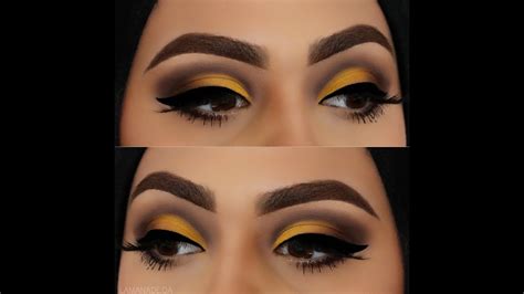 Yellow Sunset Cut Crease Makeup Tutorial How To Do A Simple Cut