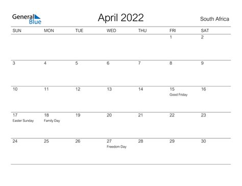 Free Printable April 2022 Calendars Wiki Calendar United States April