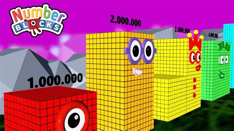 Numberblocks Comparison From Number 1 To 10000000 Million Huge