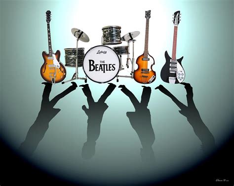 The Beatles Digital Art By Yelena Day