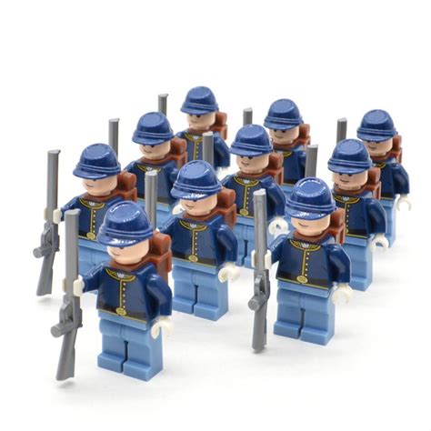 10pcsset Union Army American Civil War North Us Soldiers Lego