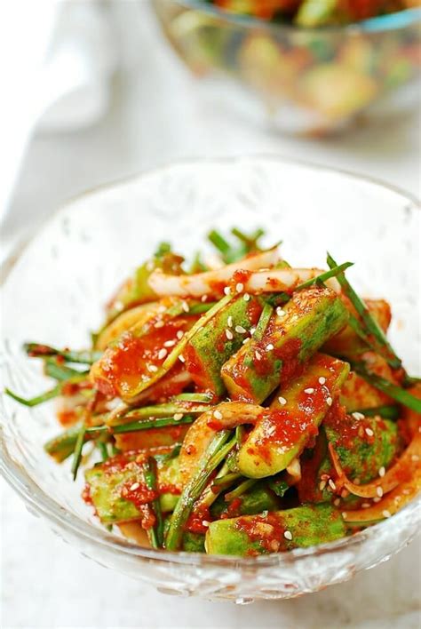 Cucumber Kimchi Oi Kimchi Super Easy Recipe Korean Bapsang