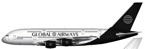 Historically global airways was a mcdonnell douglas fleet operator, which included narrow body dc9 and md82, and wide body dc10 types. Global a380-800 - Global Airways - Gallery - Airline Empires