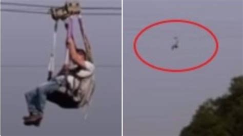 Tourist Trapped On A 120 Metre High Zip Line In China Nz