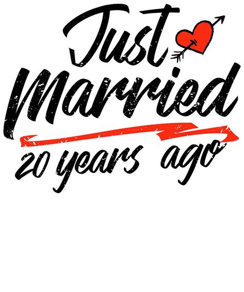 Just Married 20 Year Ago Funny Wedding Anniversary T For Couples