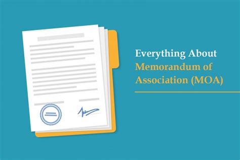Memorandum Of Association Moa Meaning Definition Contents And