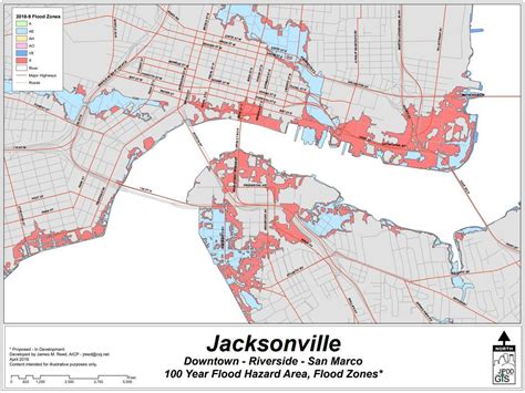 Detailed Map Duval Flood Zone Map Jacksonville Fl