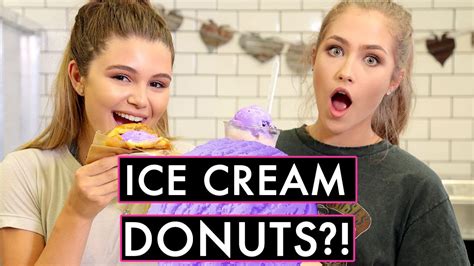 Mel Joy And Olivia Jade Diy Ice Cream Sandwich Donuts La Made W Olivia Jade Youtube