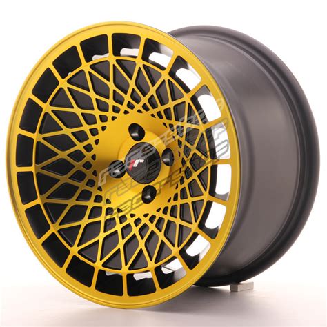 Japan Racing Jr14 16x9 Et10 4x100 Black Gold Finish Race Shopbg